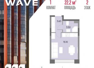 Продажа квартиры студии, 22.2 м2, Москва, станция Москворечье