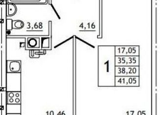 Продажа 1-комнатной квартиры, 41.4 м2, деревня Алтуховка