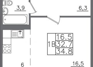 Продаю 1-ком. квартиру, 34.8 м2, Иркутская область