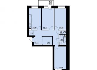 Продаю трехкомнатную квартиру, 90.3 м2, посёлок Солнечный, Кленовая улица, 2