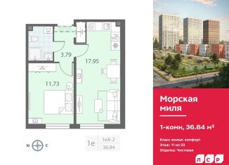 Продается 1-ком. квартира, 36.8 м2, Санкт-Петербург, метро Автово