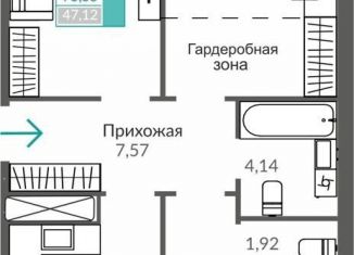 Продается трехкомнатная квартира, 75.6 м2, Крым