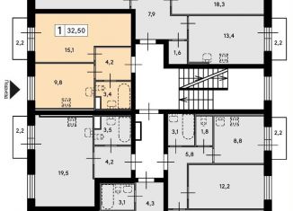 Продается 1-комнатная квартира, 32.5 м2, Ленинградская область, посёлок Щеглово, 93