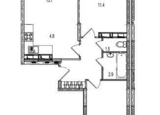 Продается квартира свободная планировка, 60 м2, Ногинск, Юбилейная улица, 4Б