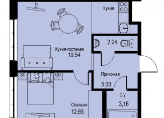 Продажа 1-комнатной квартиры, 42.6 м2, Кудрово, Солнечная улица, 2