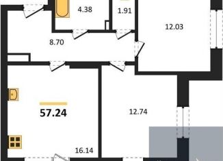 Продам двухкомнатную квартиру, 57.2 м2, Воронеж, Московский проспект, 66, Коминтерновский район