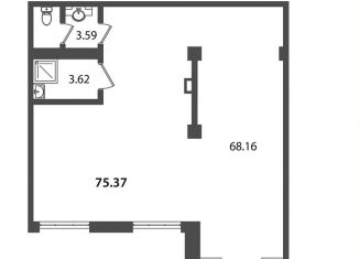 Продается помещение свободного назначения, 75.2 м2, Санкт-Петербург, Арцеуловская аллея, 7к1, муниципальный округ Юнтолово