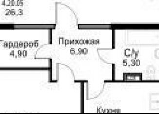 Продажа 1-комнатной квартиры, 47.4 м2, Москва, метро Калужская, улица Академика Челомея, 1А