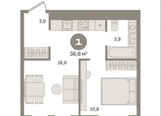 Продаю 1-комнатную квартиру, 36.6 м2, Москва, Дубининская улица, вл59к2