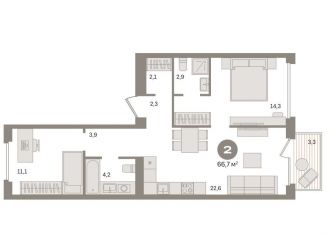 Продаю 2-комнатную квартиру, 66.7 м2, Москва, Дубининская улица, вл59к2, метро Павелецкая