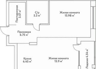 2-комнатная квартира на продажу, 56.3 м2, Новосибирск, Заельцовский район, Дачное шоссе, 20Б