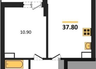 Продам 1-комнатную квартиру, 37.8 м2, Воронеж, ЖК Микрорайон Боровое, улица Фёдора Тютчева, 93/4
