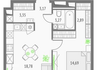 Продажа 1-ком. квартиры, 46.2 м2, Москва, метро Дмитровская