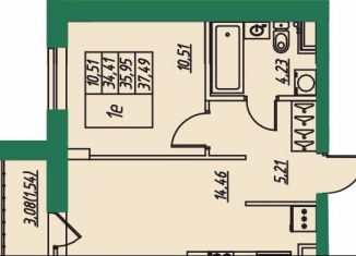 Продаю 1-комнатную квартиру, 36 м2, посёлок Заклязьменский