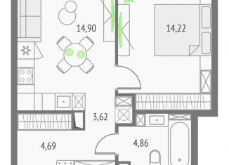 Продается однокомнатная квартира, 42.3 м2, Москва, метро Дмитровская