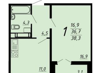 Продам 1-комнатную квартиру, 38.3 м2, Воронеж, улица Шишкова, 140Б/6, Центральный район