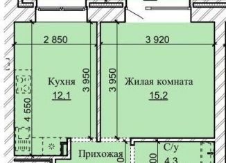 Продается однокомнатная квартира, 37.7 м2, рабочий поселок Южный