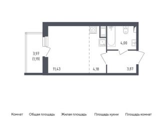 Продаю квартиру студию, 24.7 м2, Колпино, проспект Ленина, 60, ЖК Астрид