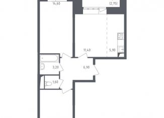 Продажа 2-комнатной квартиры, 60.7 м2, Люберцы, улица Камова, 7к2, ЖК Люберцы 2020
