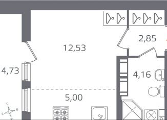 Продам квартиру студию, 26.9 м2, Санкт-Петербург, метро Площадь Мужества