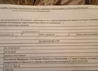 Участок на продажу, 12 сот., хутор Старая Станица, улица Кирова, 9А