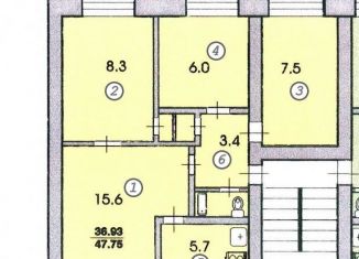 Аренда 4-ком. квартиры, 48.7 м2, Санкт-Петербург, улица Костюшко, 12, метро Московская