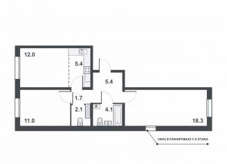 Продажа трехкомнатной квартиры, 60 м2, Киров, Прибрежный бульвар, 6, ЖК Ривер Парк