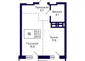 1-комнатная квартира на продажу, 39 м2, Новосибирск, улица Фрунзе, с1, метро Берёзовая роща