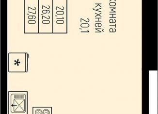 Продам квартиру студию, 27.6 м2, посёлок Берёзовый, ЖК Прогресс