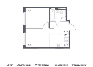 Продажа однокомнатной квартиры, 34.5 м2, Москва, жилой комплекс Остафьево, к13