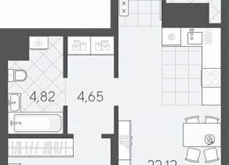 Продажа 1-комнатной квартиры, 53.8 м2, Тюмень, Калининский округ, улица Вадима Бованенко, 7