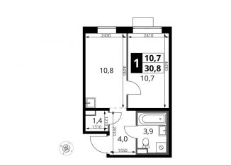 1-комнатная квартира на продажу, 30.8 м2, поселение Московский, жилой комплекс 1-й Саларьевский, 1
