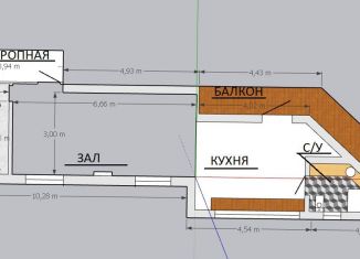 Аренда 1-комнатной квартиры, 56 м2, дачный посёлок Красково, улица Горького, 1