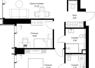 Продается 2-ком. квартира, 62.9 м2, Москва, Верейская улица, 29с35, ЗАО