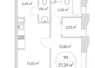 Продажа 1-комнатной квартиры, 37 м2, Москва, станция Калитники, Автомобильный проезд, 4