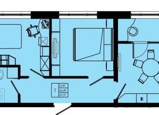 Продаю 2-ком. квартиру, 47.2 м2, Коммунар