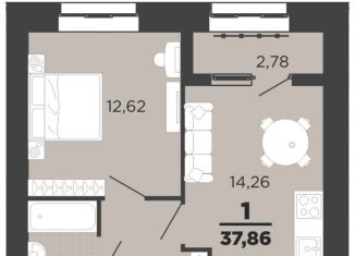 Продам 1-комнатную квартиру, 37.9 м2, Рязань, ЖК Юный