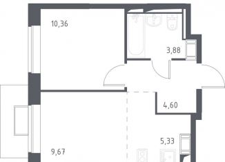 Продам 1-ком. квартиру, 33.6 м2, Московская область, микрорайон Пригород Лесное, к11.1