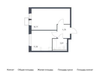 Однокомнатная квартира на продажу, 38.4 м2, посёлок Жилино-1, ЖК Егорово Парк, жилой комплекс Егорово Парк, к3.2