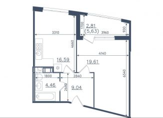 Продажа 1-ком. квартиры, 52.5 м2, Сестрорецк, ЖК Светлый Мир Внутри