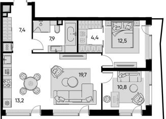 Продажа трехкомнатной квартиры, 82.2 м2, Москва, СВАО