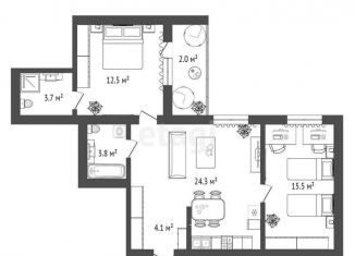 Продажа 2-комнатной квартиры, 65.9 м2, Ишим, улица Ленина