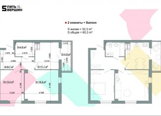 Продажа 2-комнатной квартиры, 60.3 м2, Волгоград, улица Пархоменко, 24, Центральный район