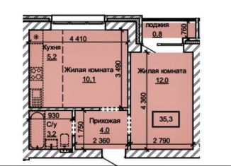 Продаю двухкомнатную квартиру, 35.3 м2, Барнаул, Центральный район