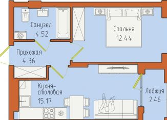 Продам однокомнатную квартиру, 39 м2, Светлогорск