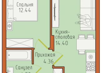 Продается однокомнатная квартира, 38.2 м2, Светлогорск