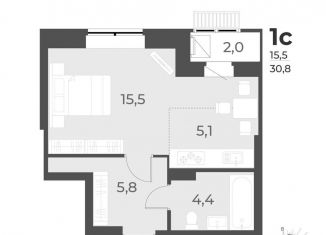 Продаю квартиру студию, 30.8 м2, Новосибирск, метро Заельцовская