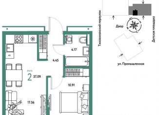 Продается 2-комнатная квартира, 37.1 м2, Тюменская область