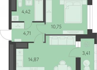 Продам однокомнатную квартиру, 36.5 м2, Екатеринбург, метро Чкаловская