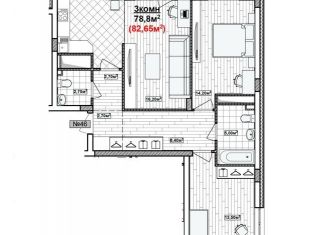 Продается 3-ком. квартира, 82.7 м2, Нижний Новгород, ЖК Корица, улица Александра Хохлова, 7